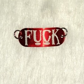 Red Horns Up, Bleghssed, F**K, Lacing Tags
