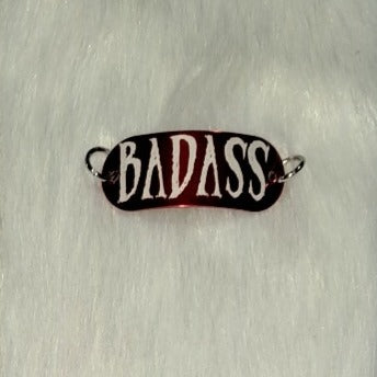 Red Badass, Goth, Bitch, Lacing Tags