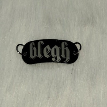 Black METALHEAD, blegh, bleghssed, Lacing Tags