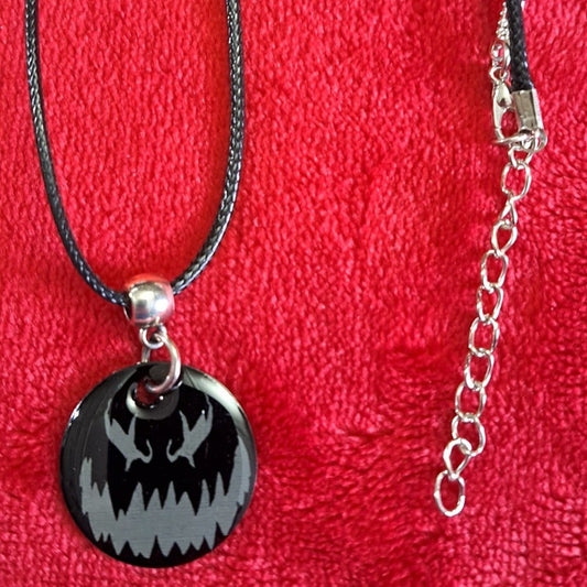 Evil Pumpkin Face Necklace