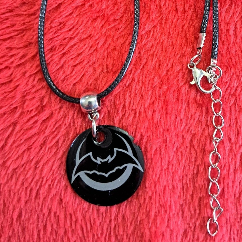 Cresent Moon Bat Necklace