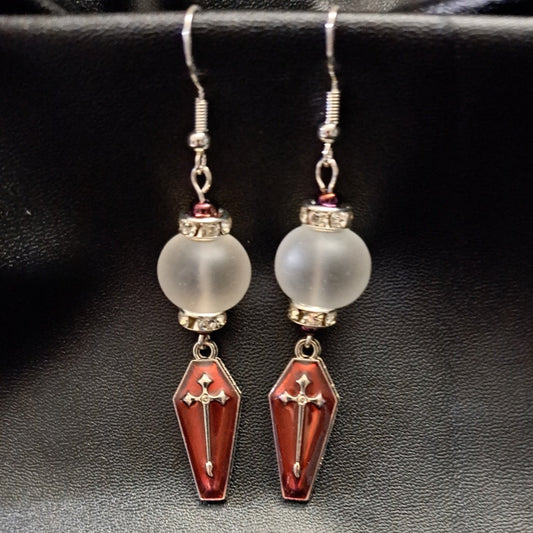 Dangling Coffin Earrings