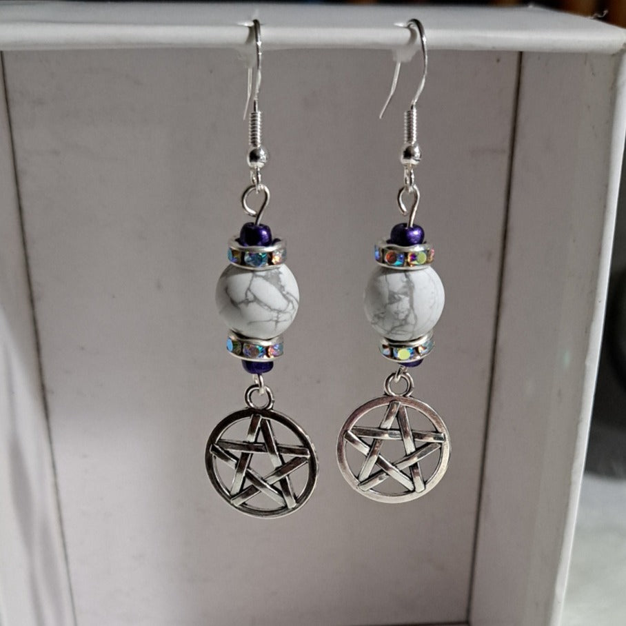 Pentagram Dangle Earrings