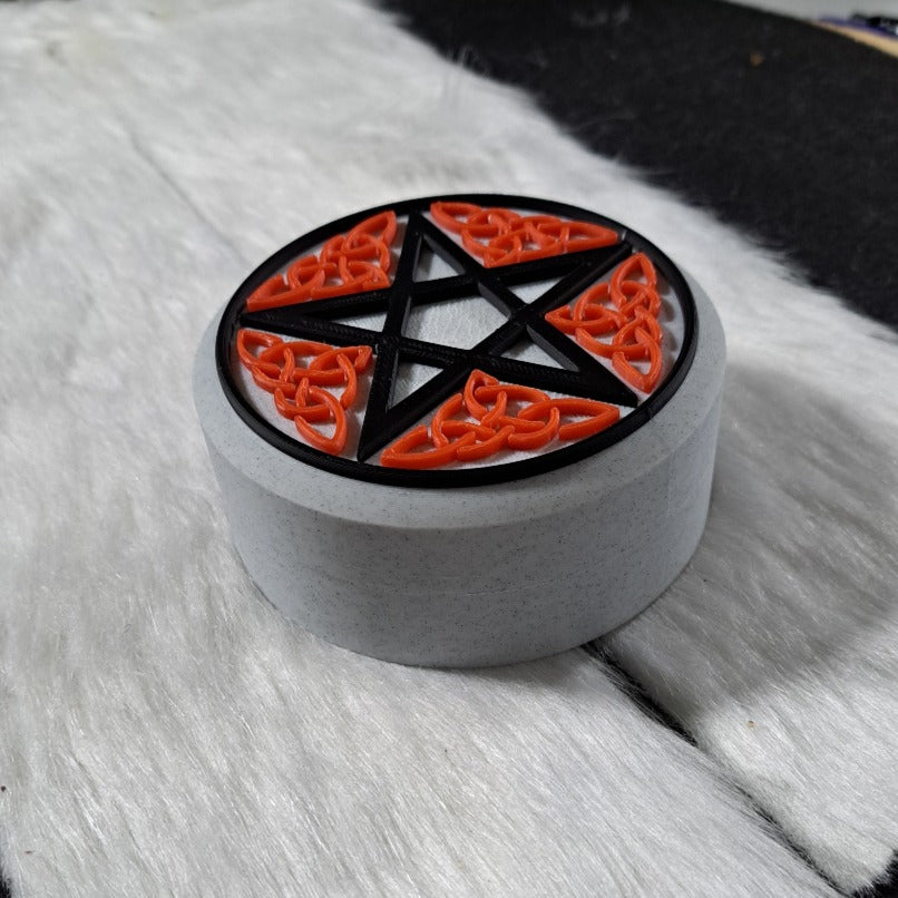 Celtic Pentagram Screw Top Box