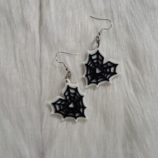 Spiderweb Heart Earrings