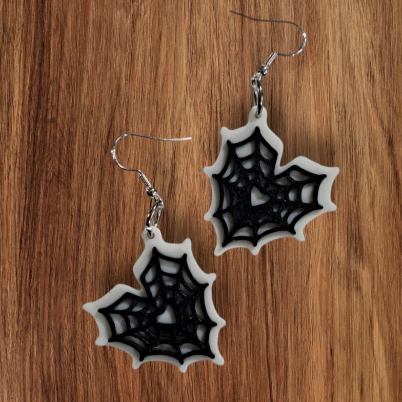 Spiderweb Heart Earrings