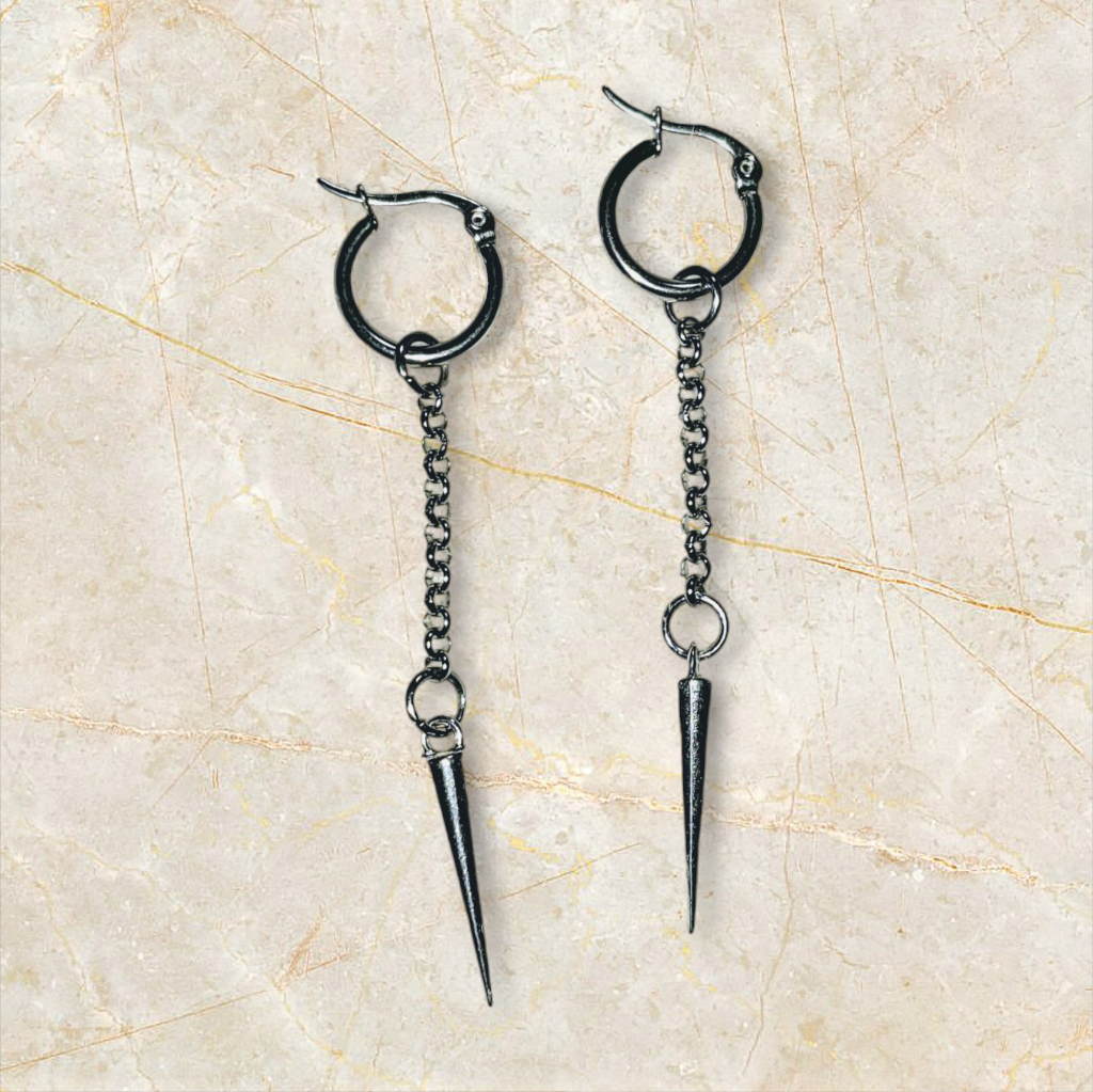 Spike Chain Dangle Earrings