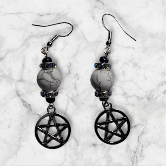 Pentagram Dangle Earrings