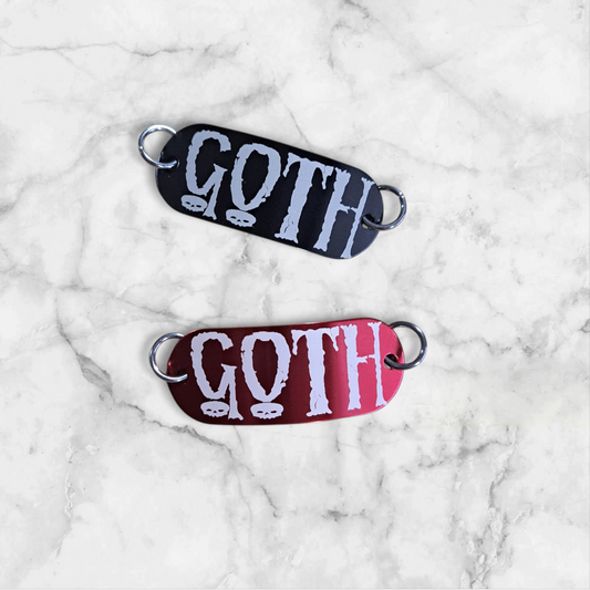 Black or Red Goth lacing tags